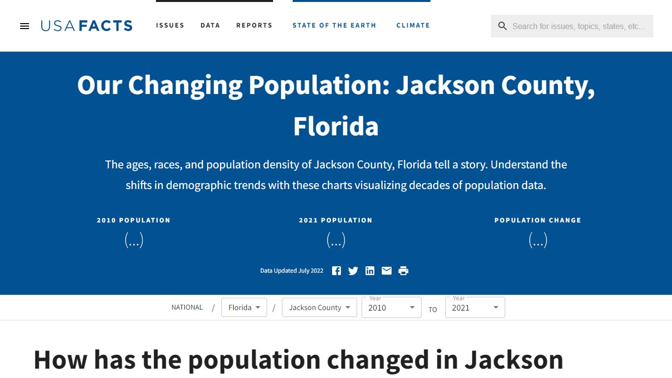 Jackson County, FL population by year, race, & more | USAFacts